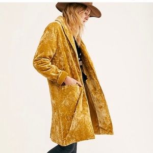 Free People Heart’s Desire Velvet Quilted Duster